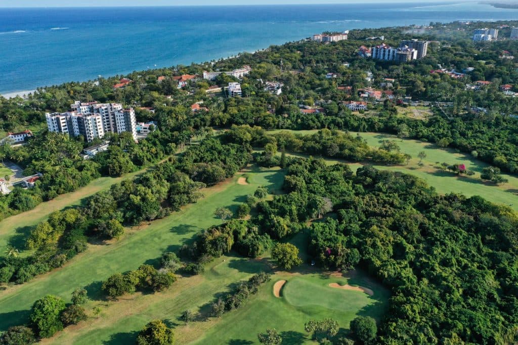 Aerial of the grounds and surrounding Nyali