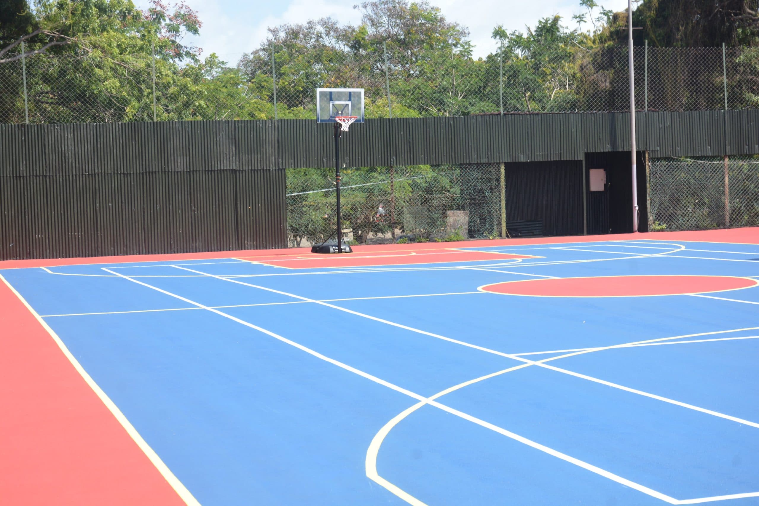 Outdoor basketball court